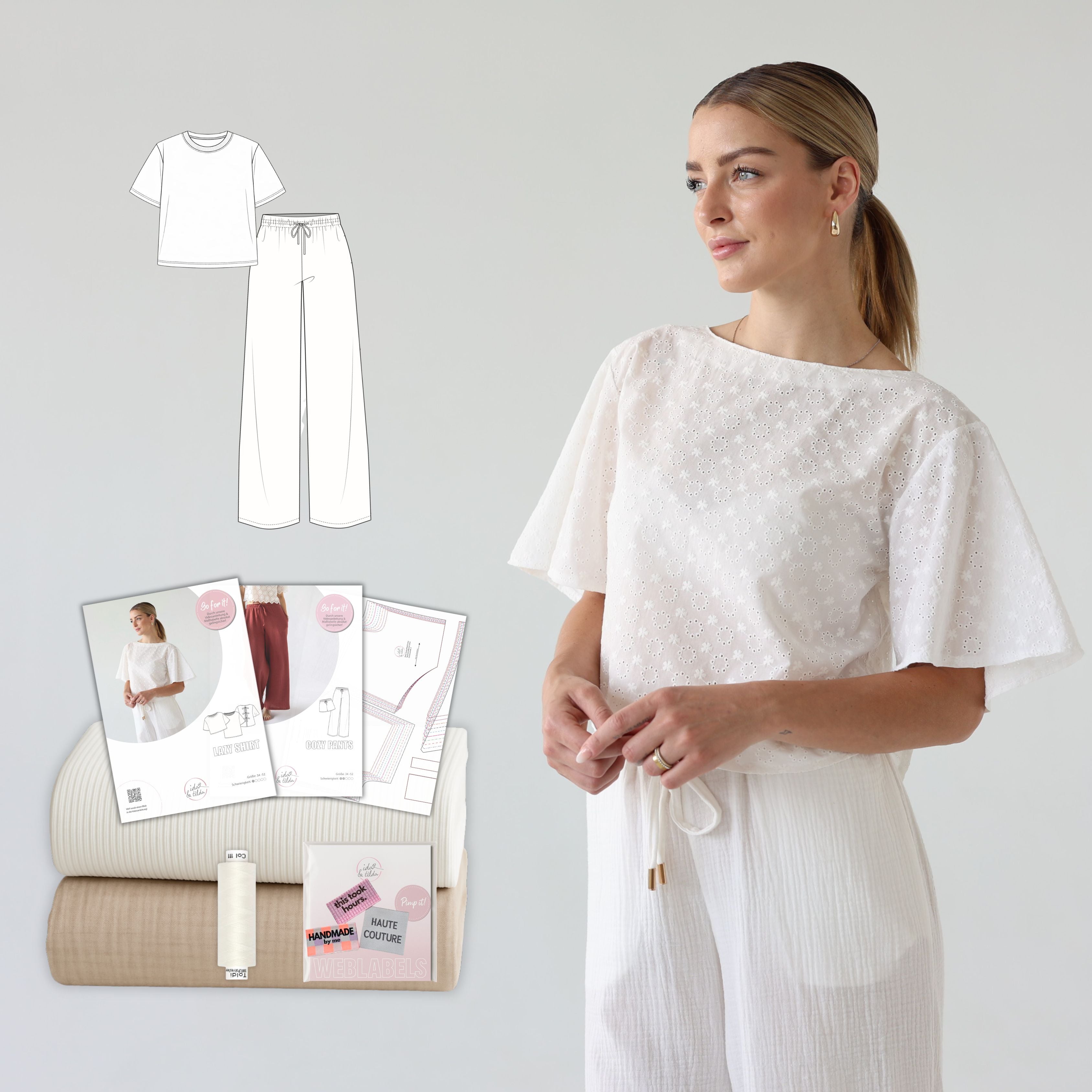 Nähpaket BUNDLE: Lazy Shirt & Cozy Pants (Gr. 34-52)