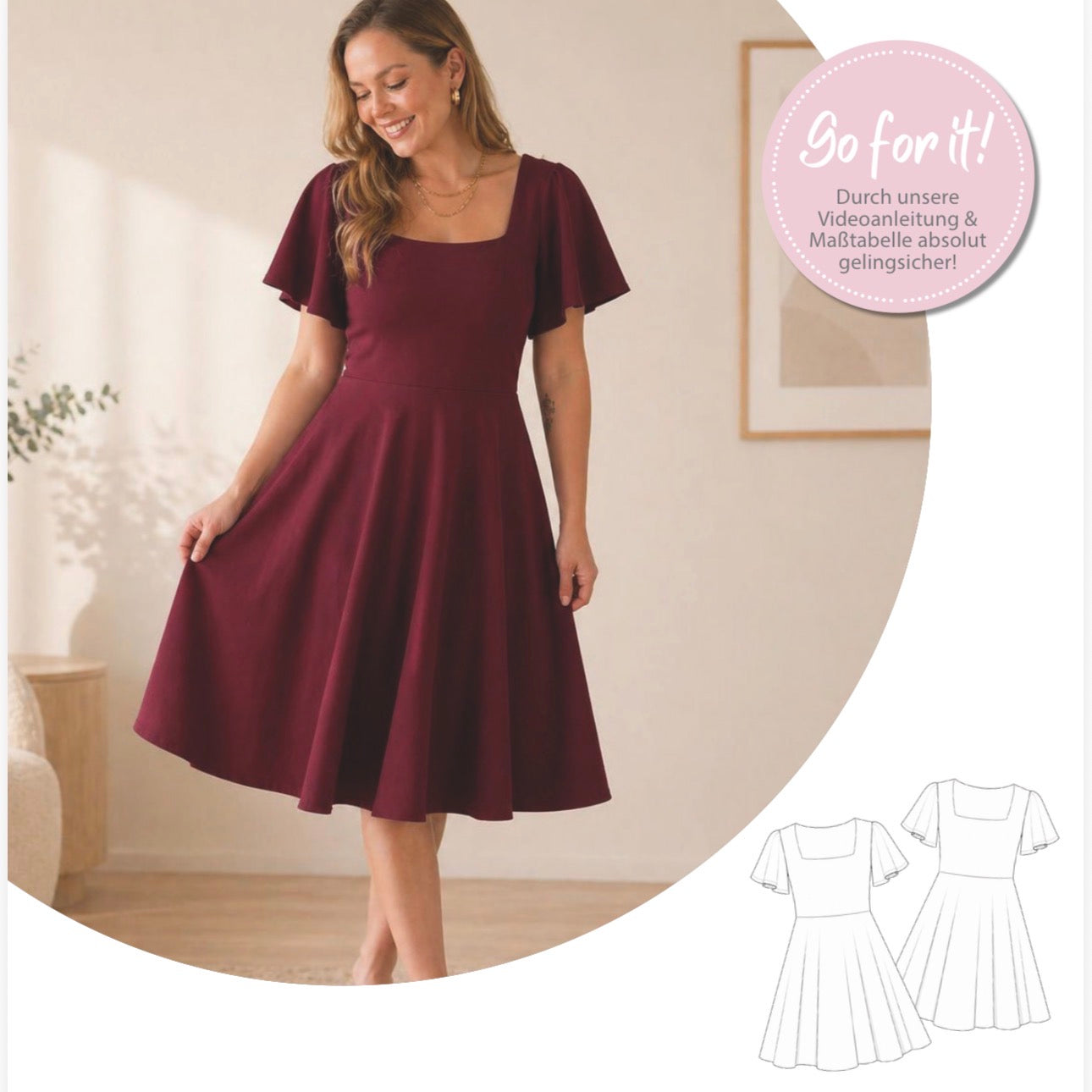 Nähanleitung: Kleid Flora Größe 34-52