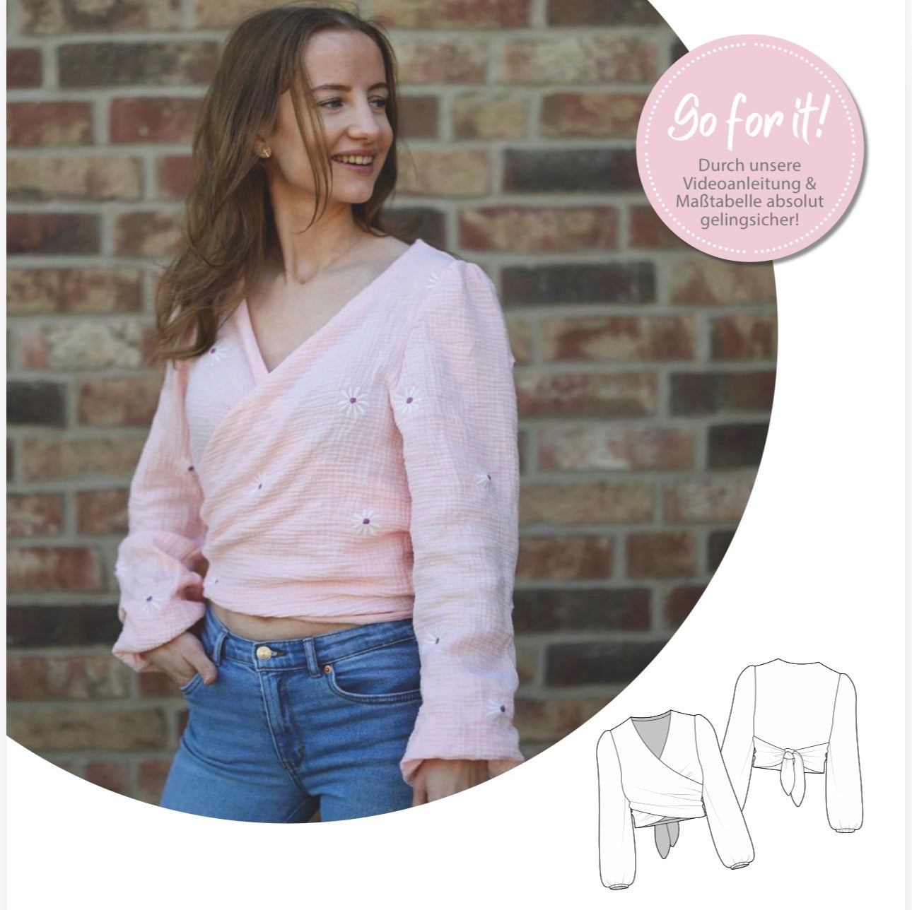 Nähanleitung: Comfy Wickelbluse Gr.34-52