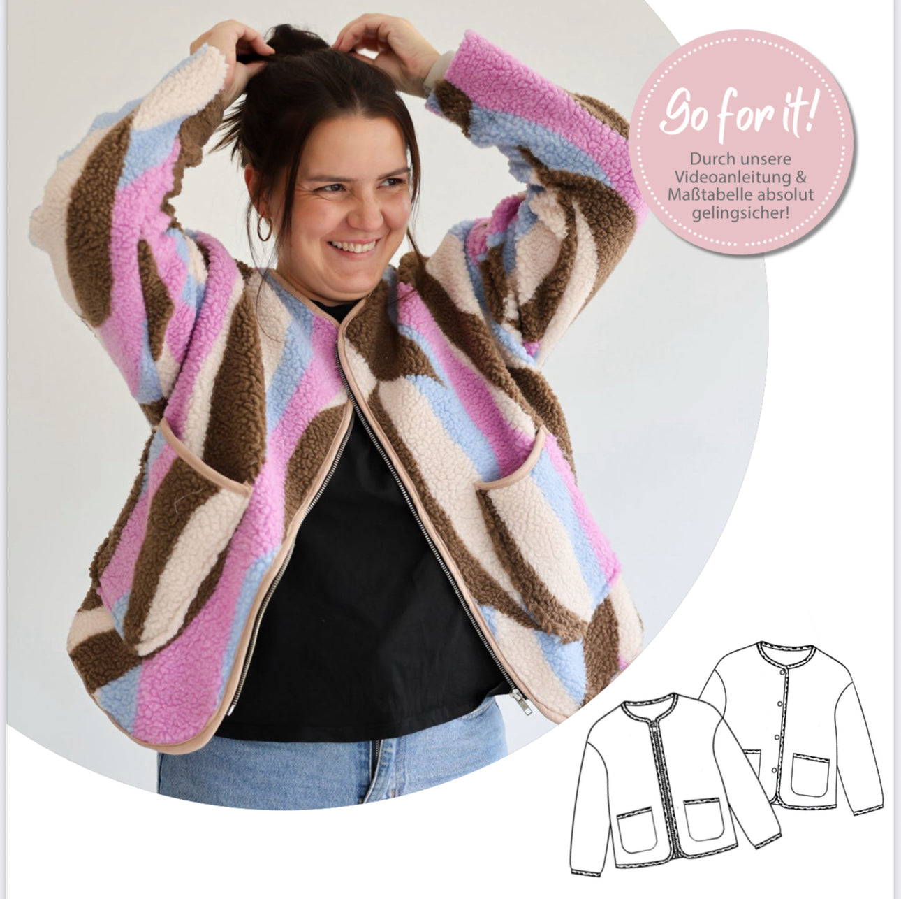 Nähanleitung: Comfy Jacke Größe 34-52
