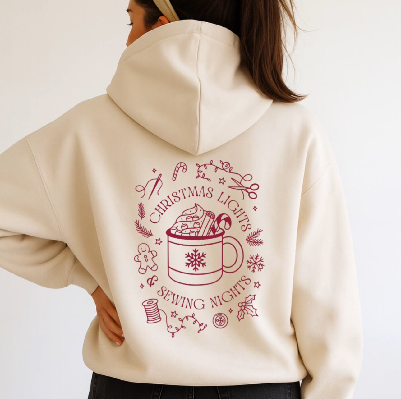 Bügelbild - Christmaslights & Sewingnights (groß)