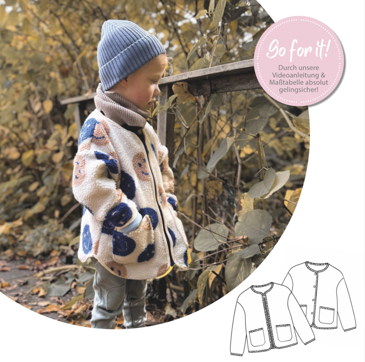 Nähanleitung: Comfy Jacke Kids & Teens Größe 74-164