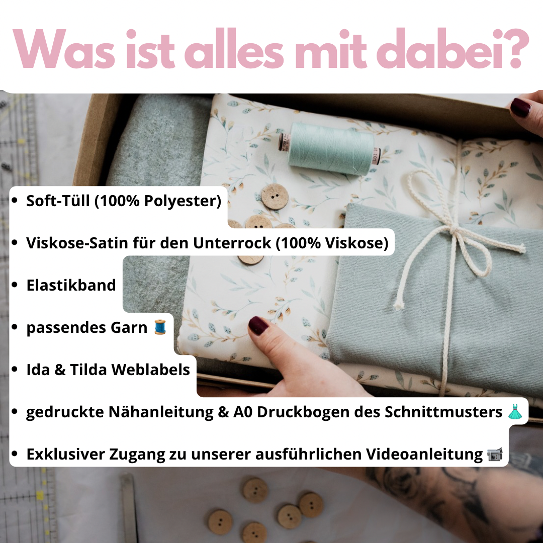 Nähpaket: Tüllrock DIY Box (Gr. 34-52)
