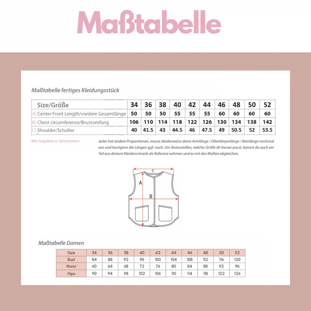 Nähpaket BUNDLE: Comfy Weste, XL Tuch und Tasche (Gr. 34-52)