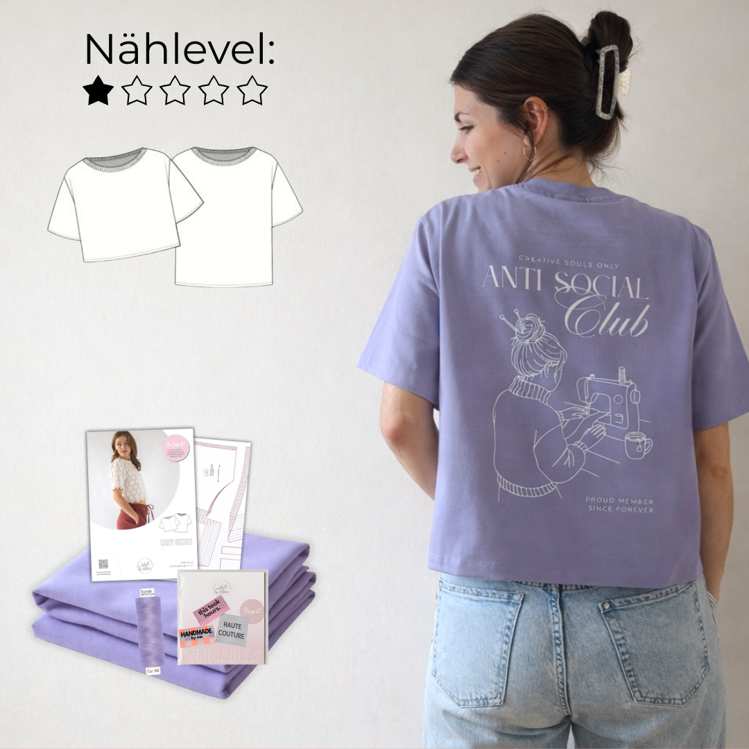 Nähpaket: Lazy Shirt aus Jersey (Gr. 34-52)