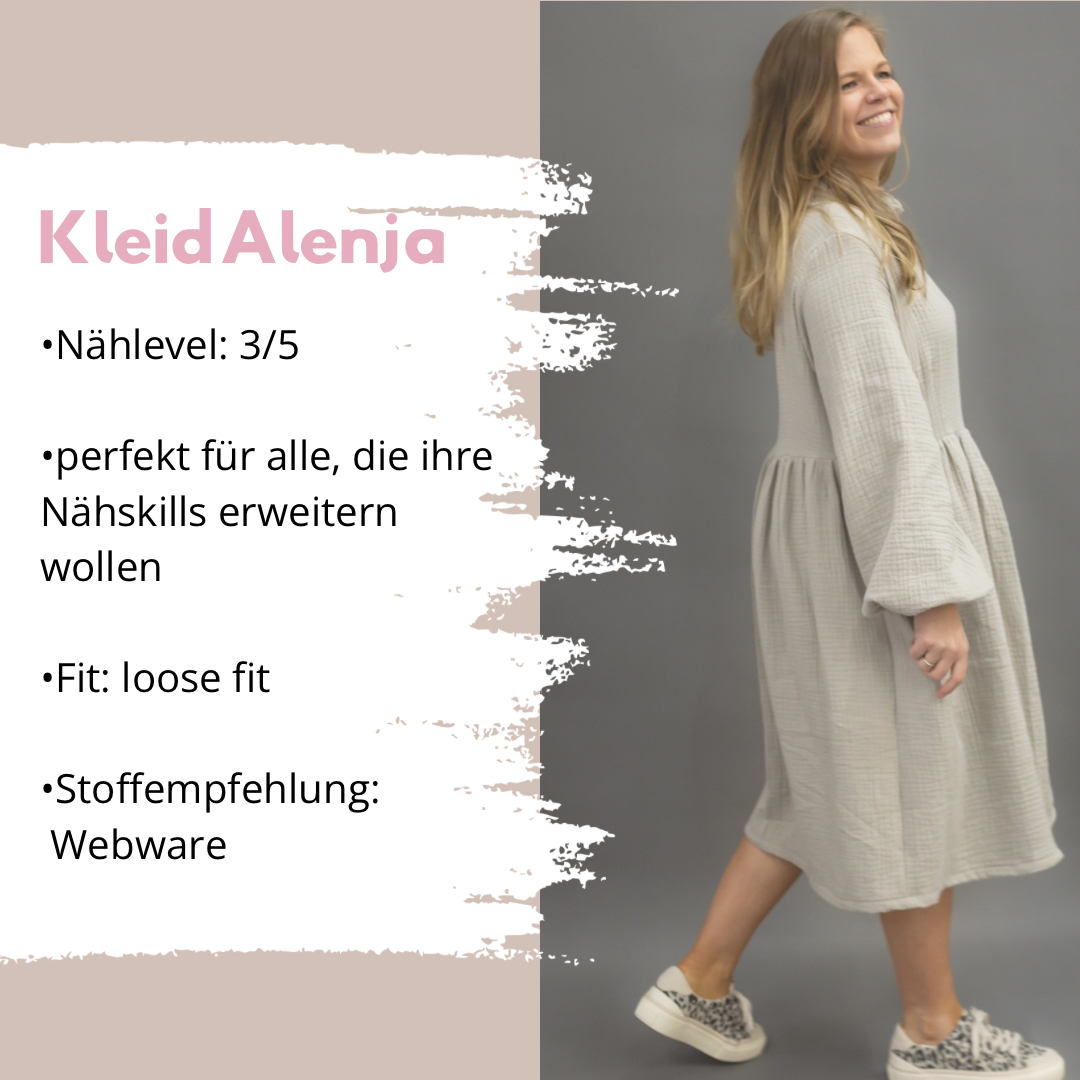 Nähpaket: Kleid Alenja DIY Box für Damen Gr. 32-52