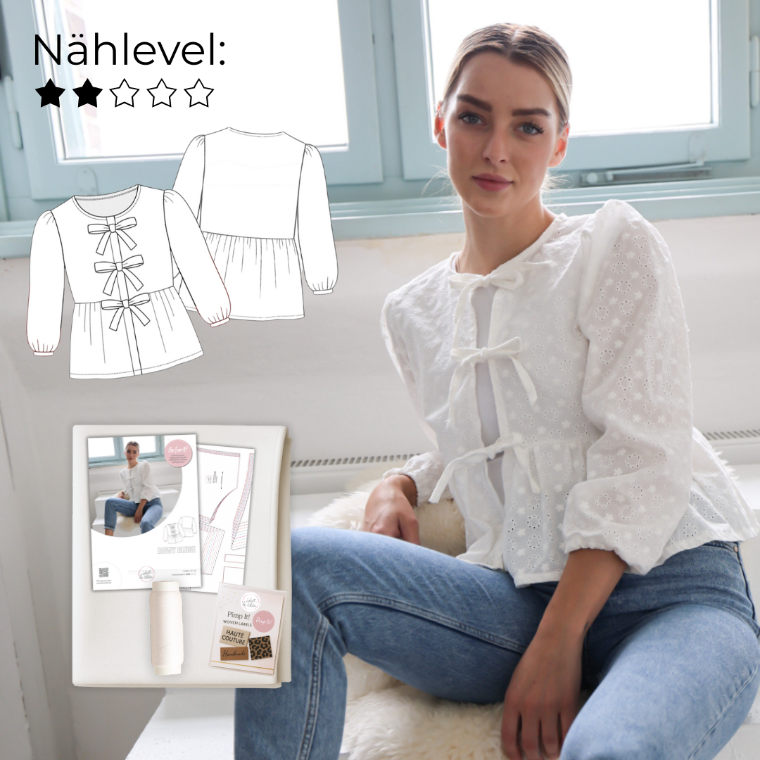 Nähpaket: Bowy Bluse (Gr. 34-52)