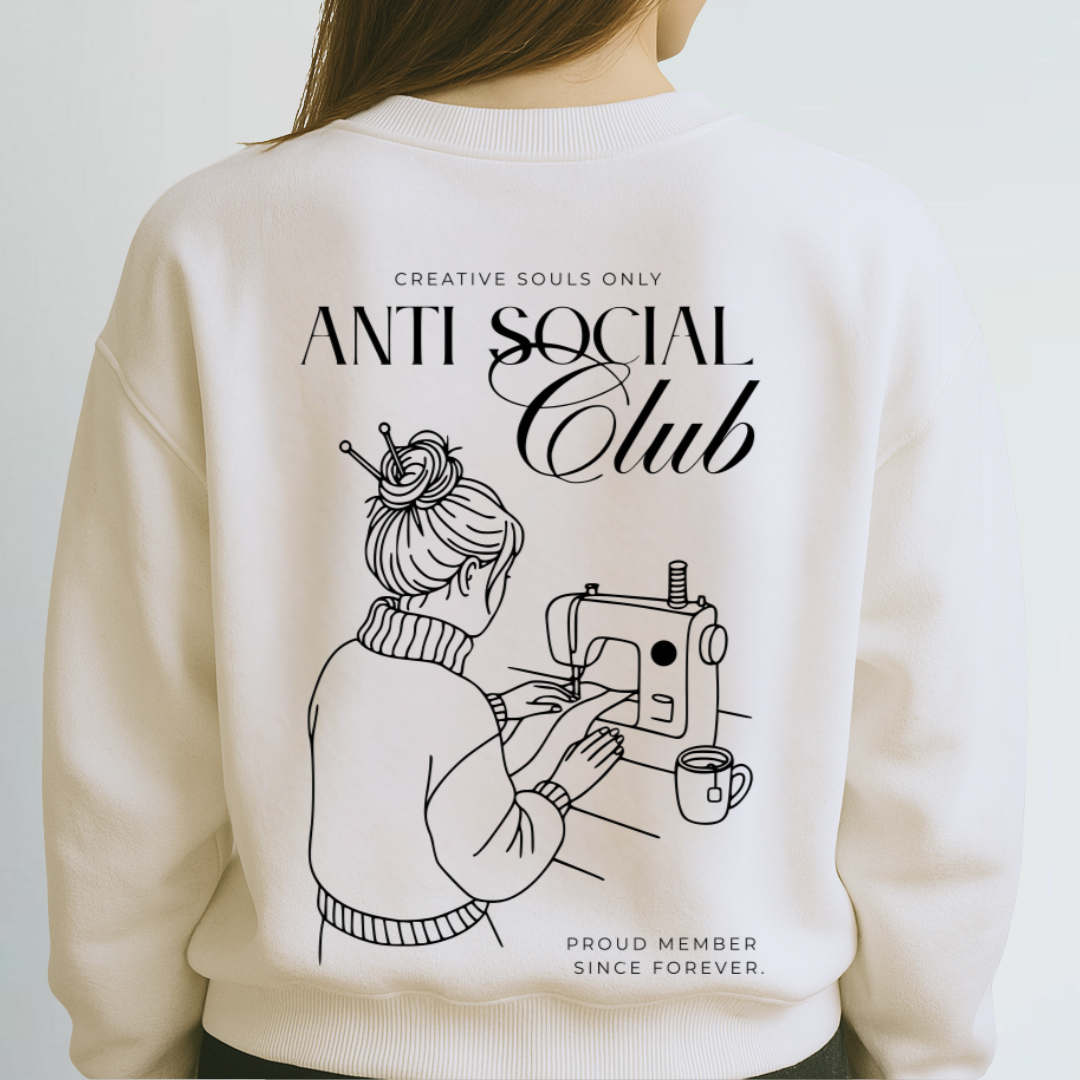 Bügelbild - Anti Social Club (groß)