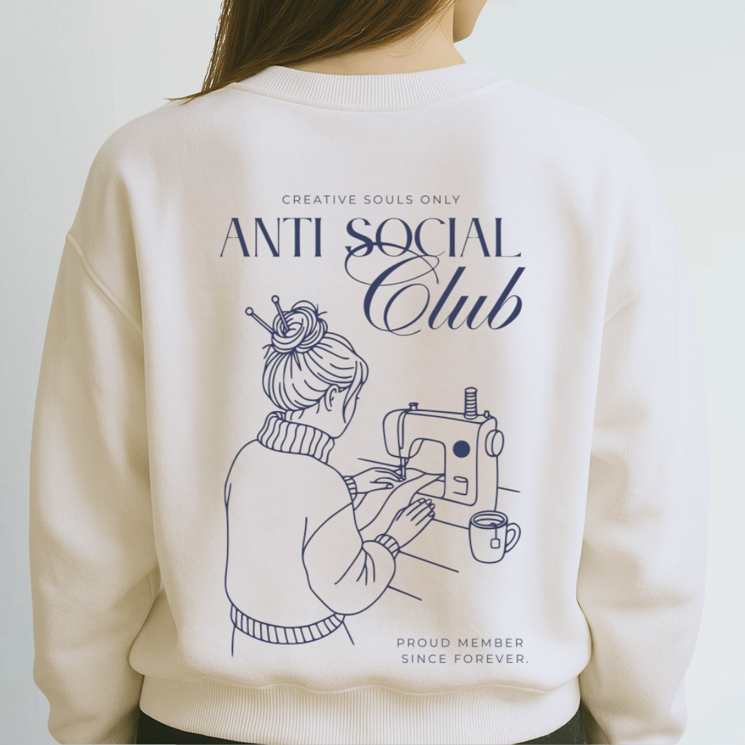 Bügelbild - Anti Social Club (groß)