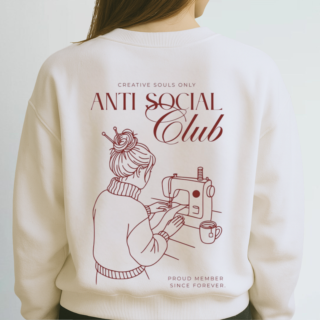 Bügelbild - Anti Social Club (groß)