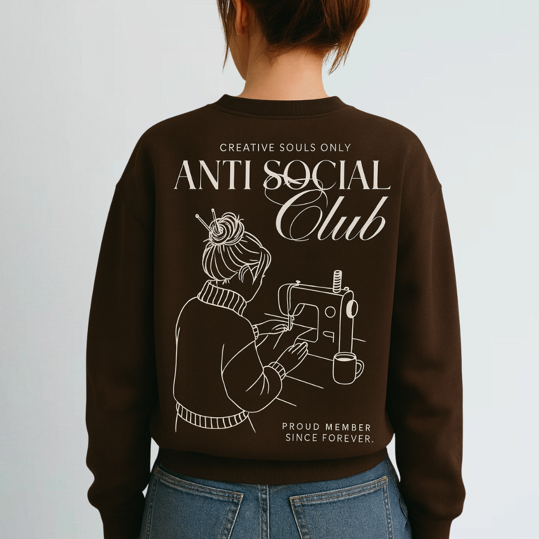 Bügelbild - Anti Social Club (groß)