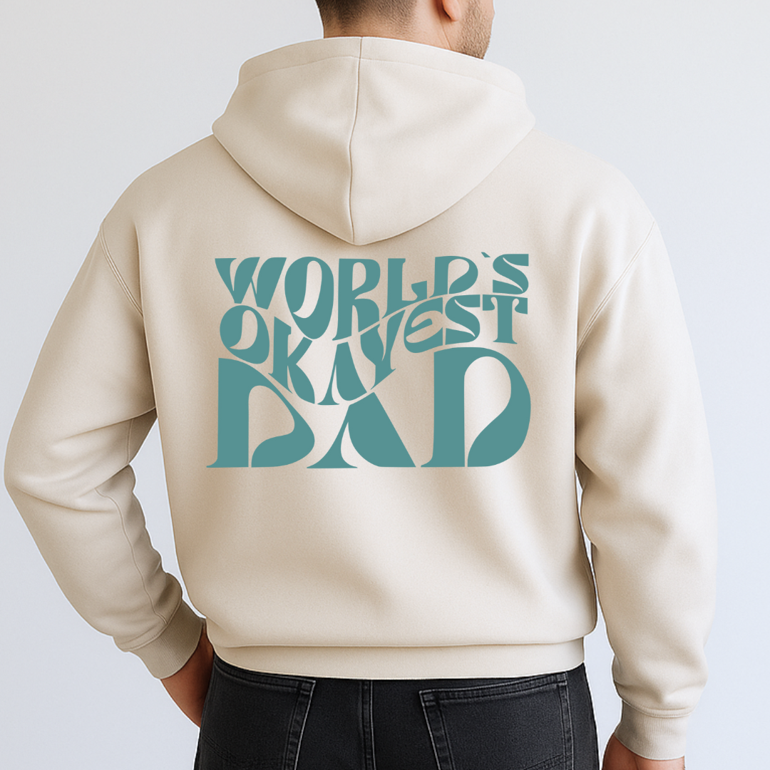 Bügelbild - Worlds okayest Dad (groß)