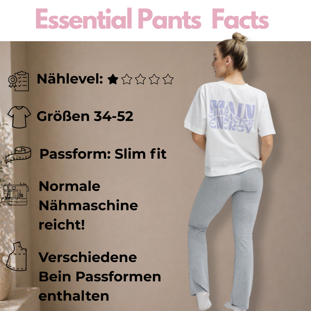 Nähanleitung: Essential pants Gr. 34-52