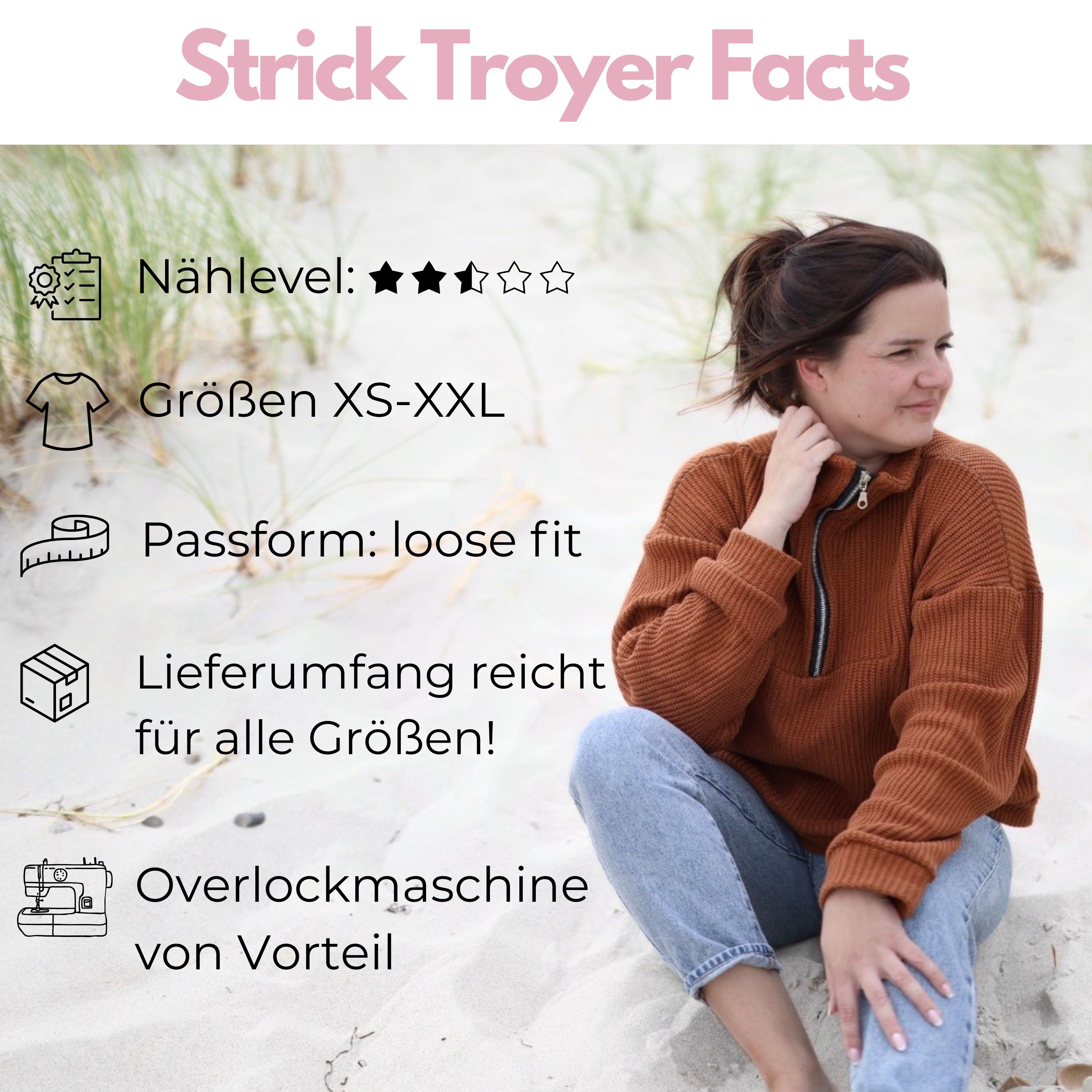 Nähpaket: Strick-Troyer (Gr. XS-XXL)