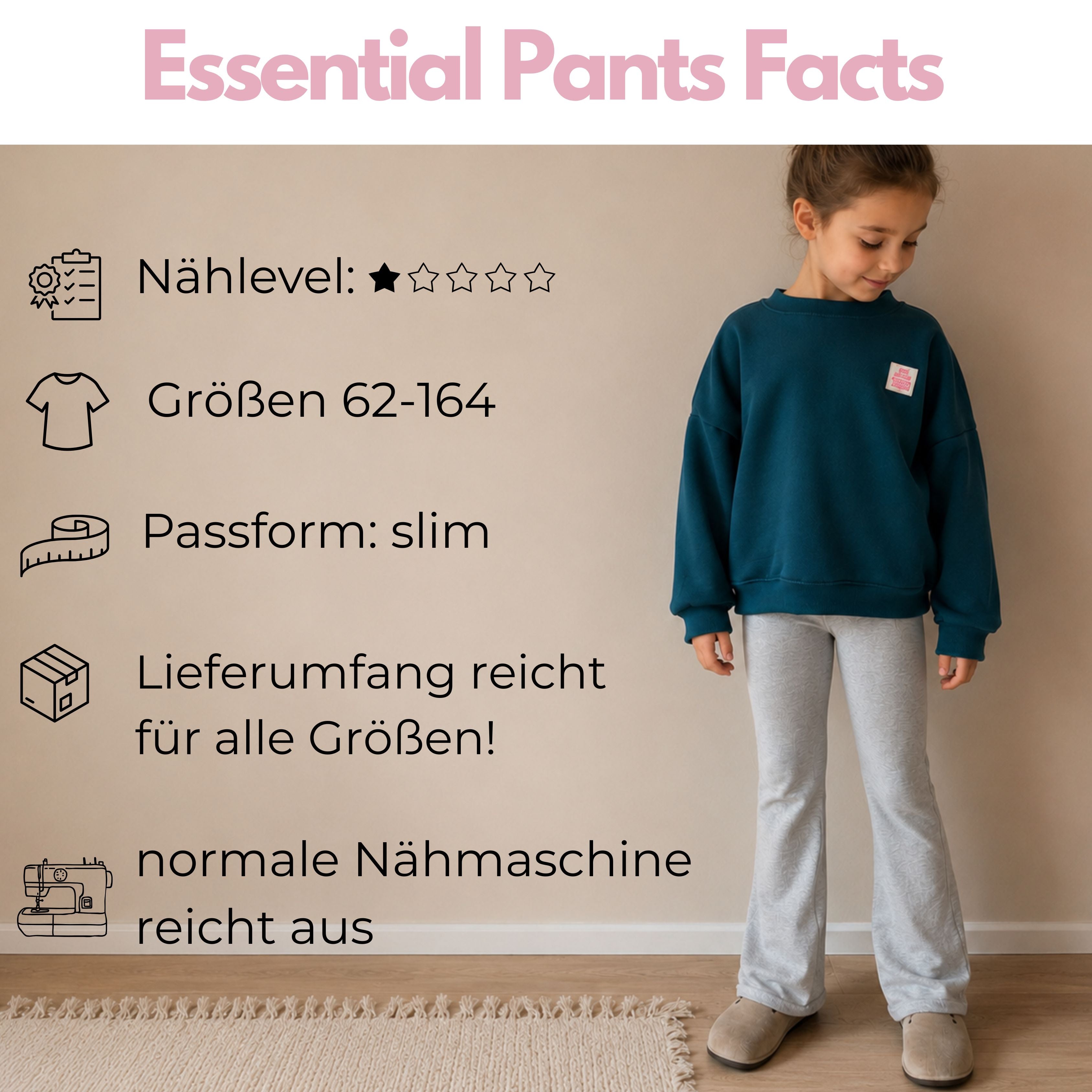 Nähpaket: Essential Pants KIDS (Gr. 62-164)