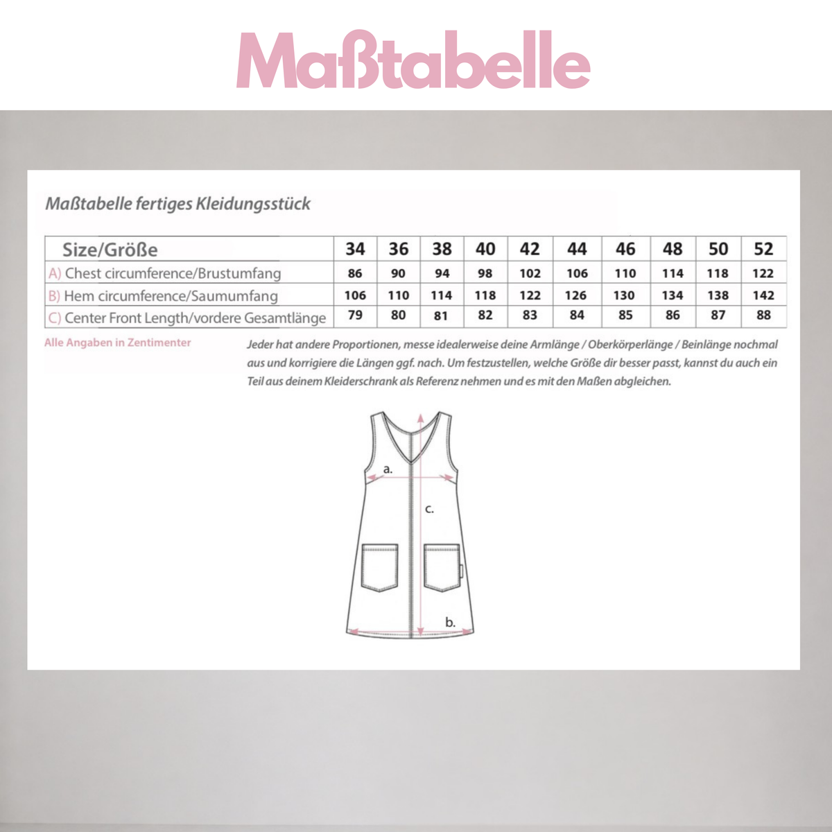 Nähanleitung: Kleid OverDress Größe 34-52