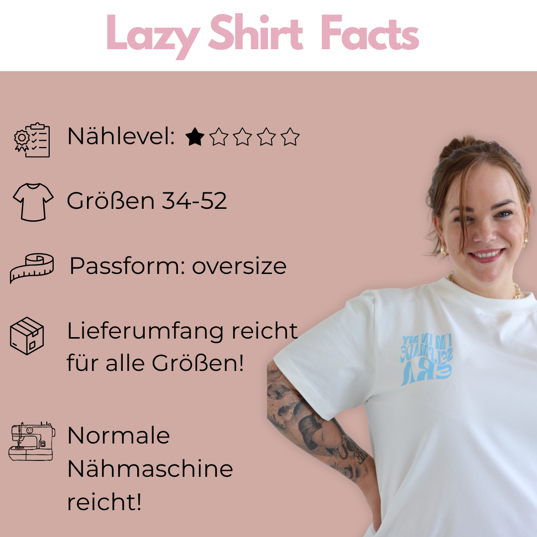Nähpaket: Lazy Shirt aus Jersey (Gr. 34-52)