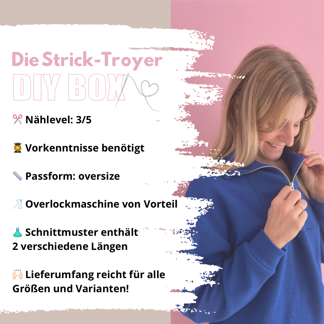 Nähpaket: Strick-Troyer DIY Box (Gr. XS-XXL)