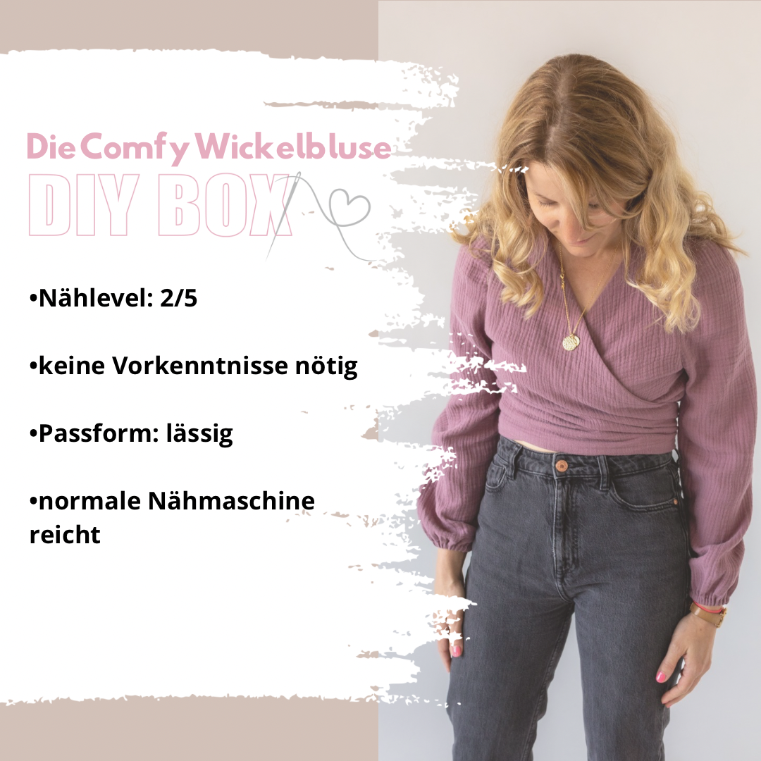 Die Comfy Wickelbluse DIY Box (Gr. 34-52)