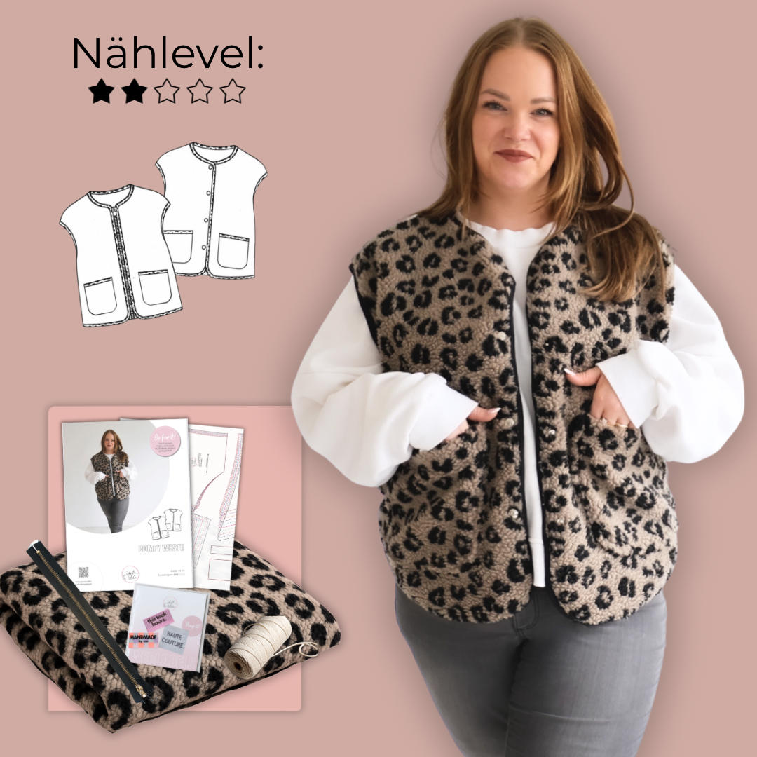 Nähpaket: Comfy Weste (Gr. 34-52)
