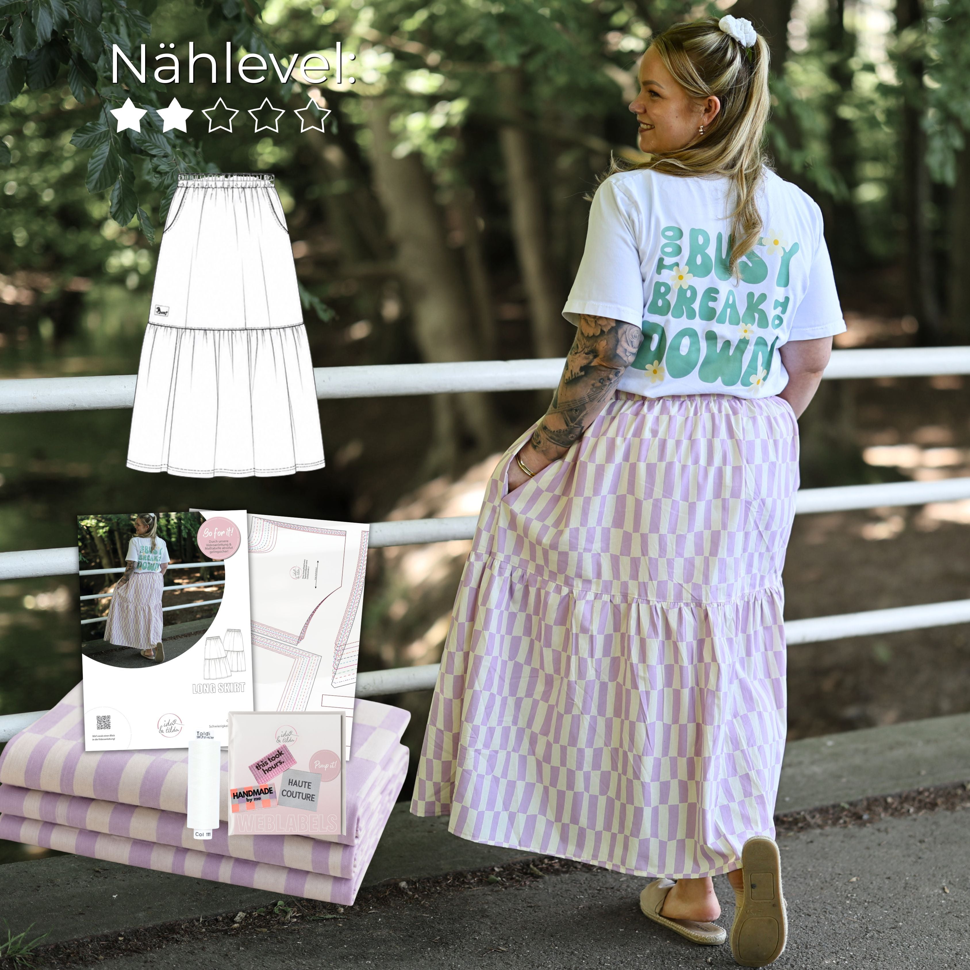 Nähpaket: Sunday Skirt (Gr. 34-52)