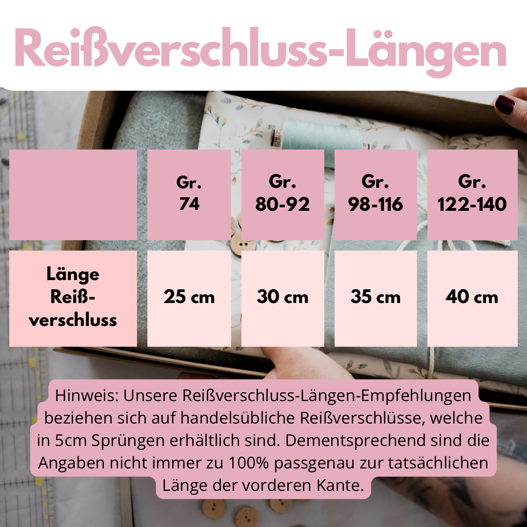 Nähpaket: Comfy Jacke Kids & Teens Gr. 74-140