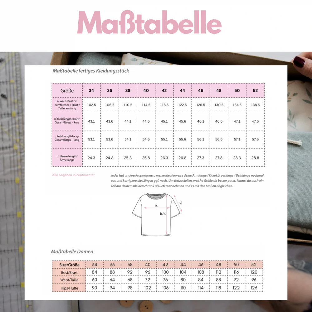 Nähpaket BUNDLE: Pyjama Set Gr. 34-52