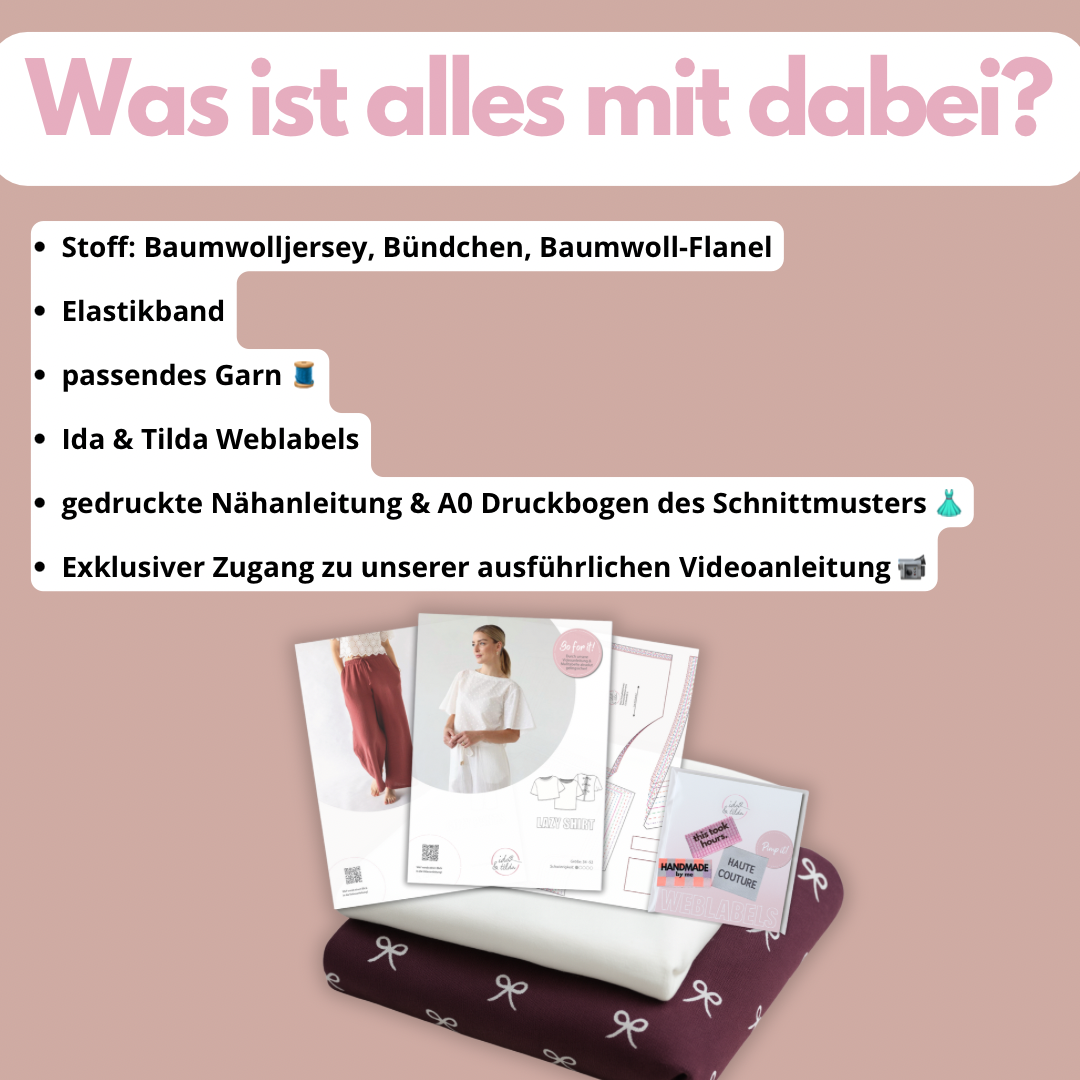 Nähpaket BUNDLE: Pyjama Set Gr. 34-52