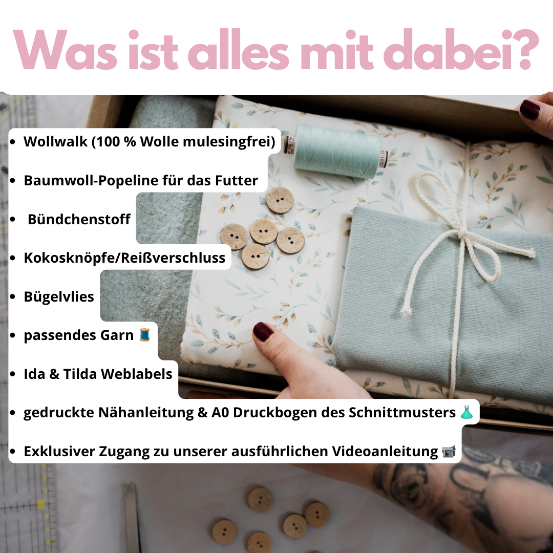 Die Jacke/Mantel Sarah DIY Box Gr. 34-52